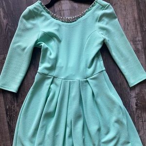 Mint Green Jeweled Dress